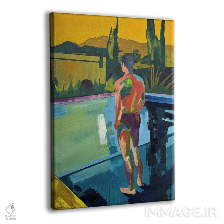 تابلو دکوراتیو استخر در ساعت ۳ بعدازظهر اثر کسنیا رای - نمای پرسپکتیو محصول