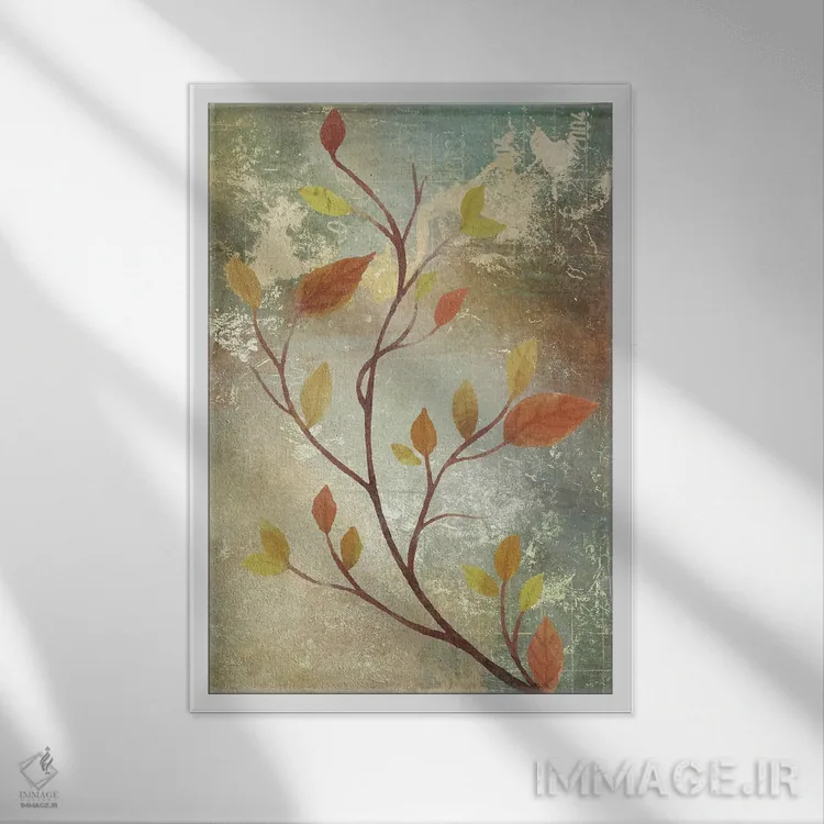 تابلو انتزاعی برداشت محصول II اثر کارن اسمیت - نمای قابدار سفید