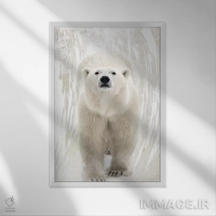 تابلو دکوراتیو هیولای گچی I اثر کارن اسمیت - نمای قابدار سفید