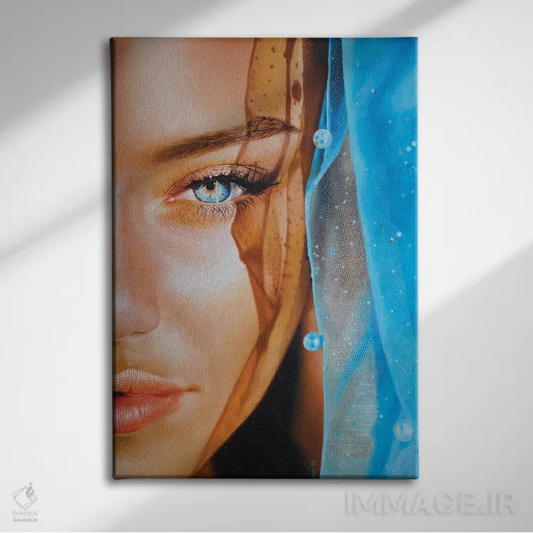 تابلو دکوراتیو تابش خورشید اثر کرستنی - نمای روبهرو روی دیوار