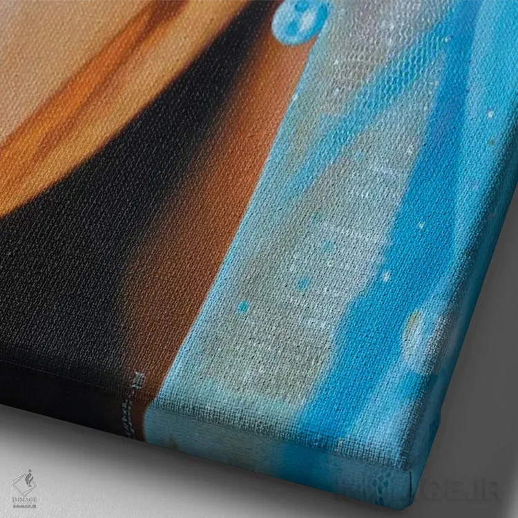 تابلو دکوراتیو تابش خورشید اثر کرستنی - نمای نزدیک بافت بوم