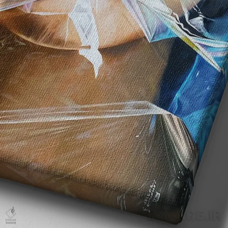 تابلو دکوراتیو فراتر از واقعیت اثر کرستنی - نمای نزدیک بافت بوم