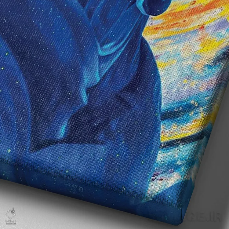 تابلو دکوراتیو مایا دوی اثر کرستنی - نمای نزدیک بافت بوم