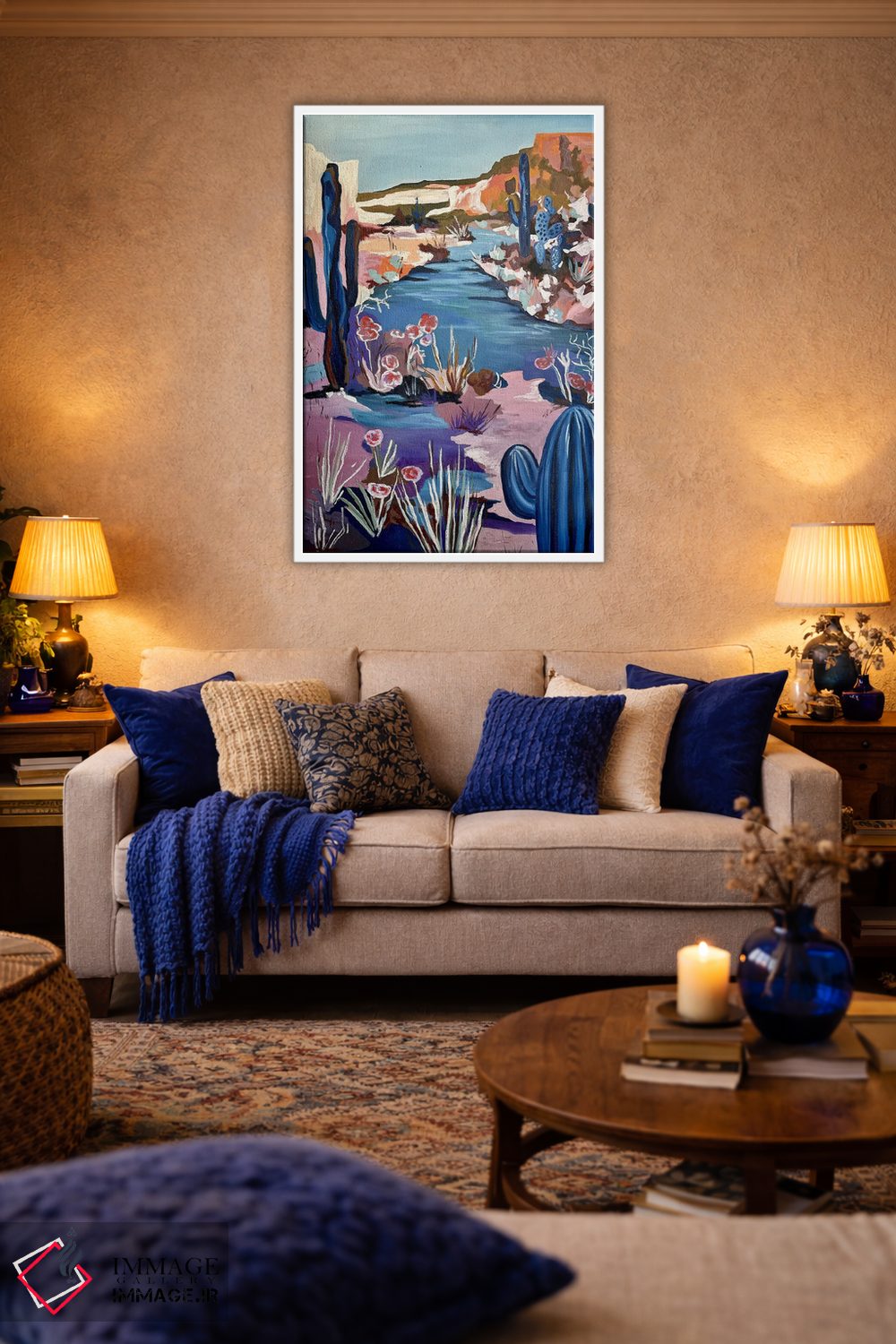 تابلو دکوراتیو منظره کاکتوس اثر کسنیا رای - D2W