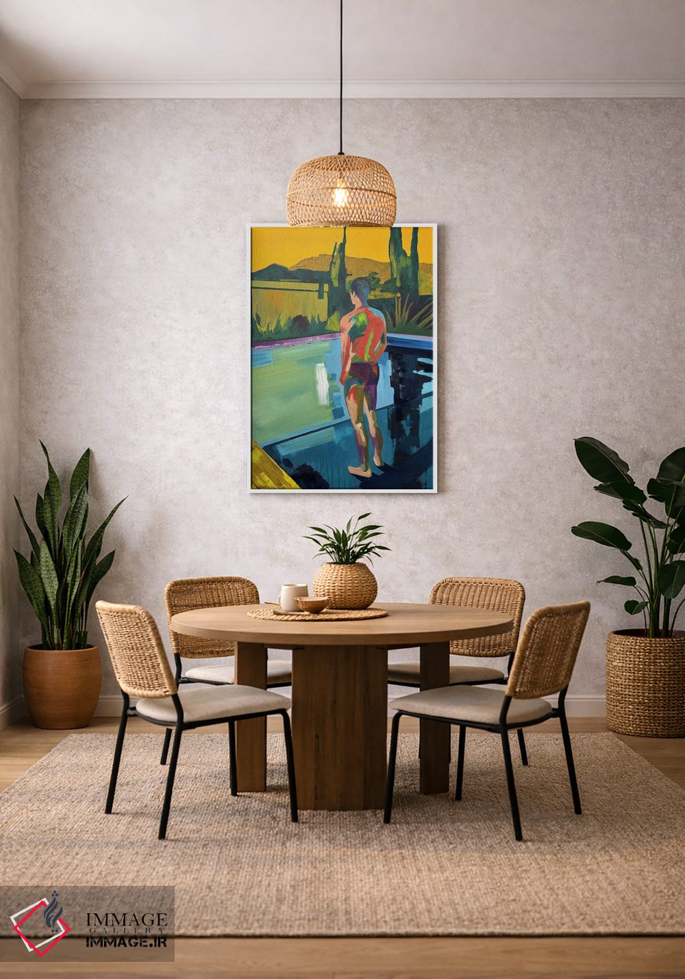 تابلو دکوراتیو استخر در ساعت ۳ بعدازظهر اثر کسنیا رای - D2W