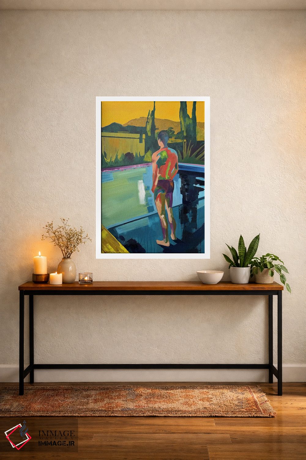 تابلو دکوراتیو استخر در ساعت ۳ بعدازظهر اثر کسنیا رای - D4W