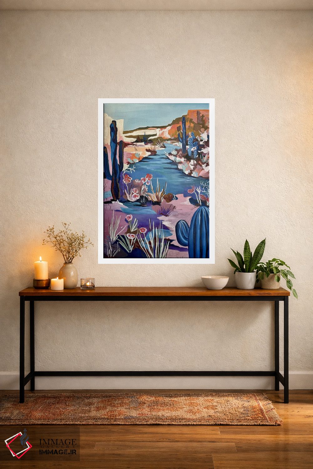 تابلو دکوراتیو منظره کاکتوس اثر کسنیا رای - D3W