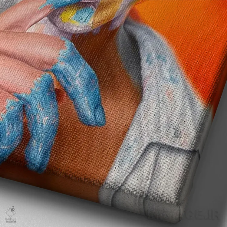 تابلو دکوراتیو جادوگری اثر کرستنی - نمای نزدیک بافت بوم