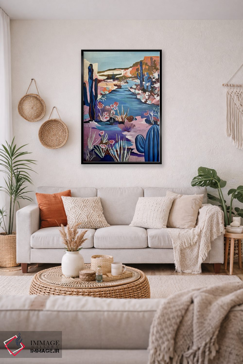 تابلو دکوراتیو منظره کاکتوس اثر کسنیا رای - D4B