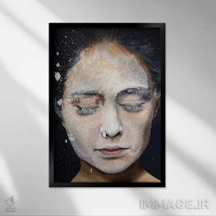 تابلو دکوراتیو آرد شماره ۲ اثر کرستنی - نمای قابدار مشکی