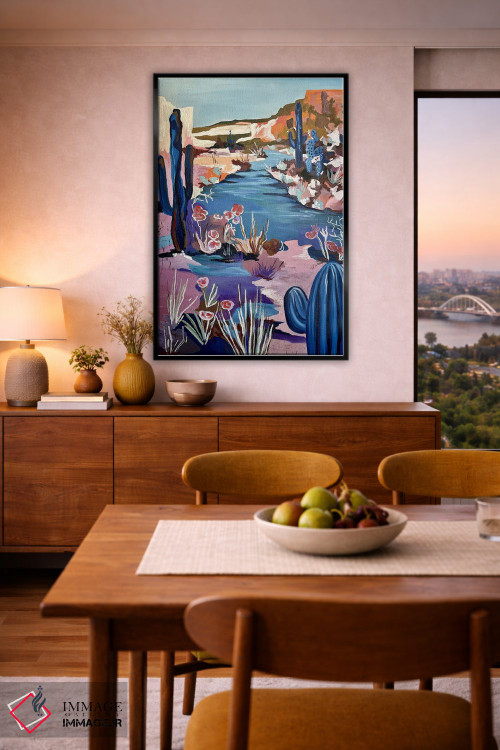 تابلو دکوراتیو منظره کاکتوس اثر کسنیا رای - D6B