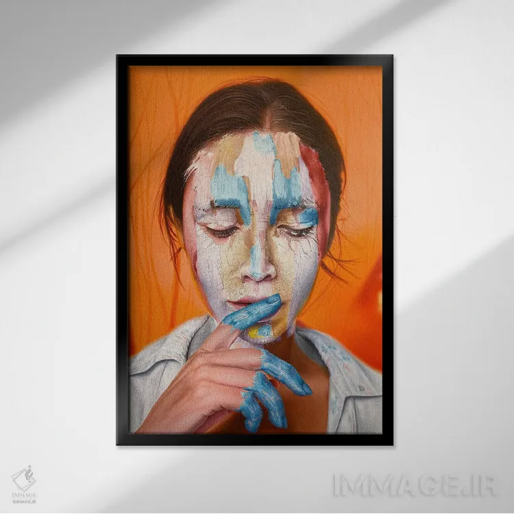 تابلو دکوراتیو جادوگری اثر کرستنی - نمای قابدار مشکی