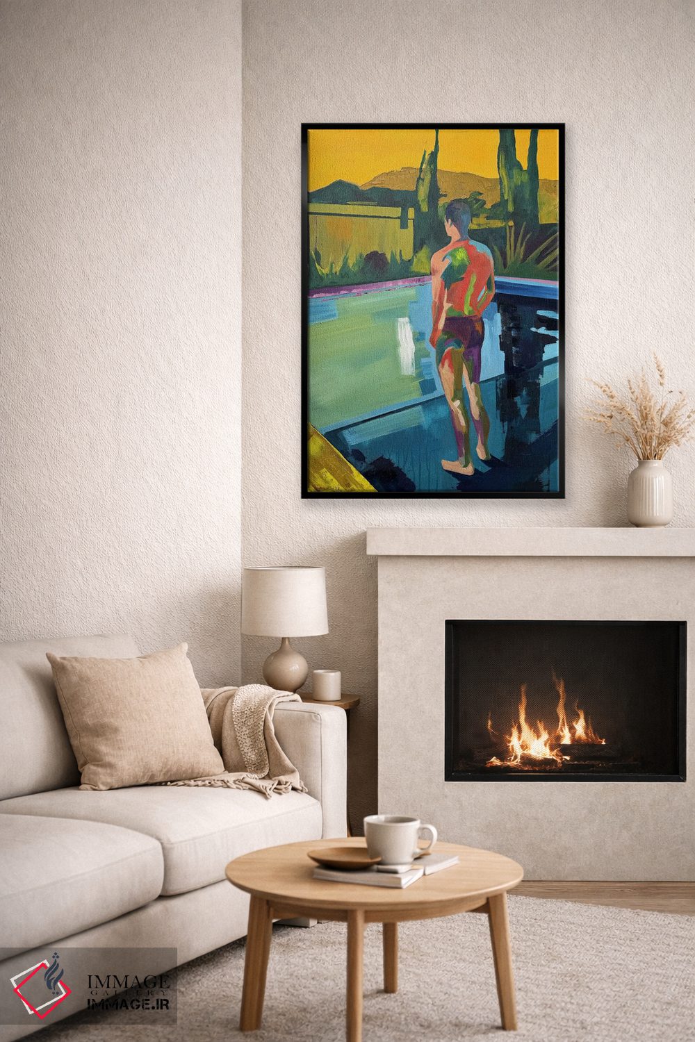 تابلو دکوراتیو استخر در ساعت ۳ بعدازظهر اثر کسنیا رای - D6B