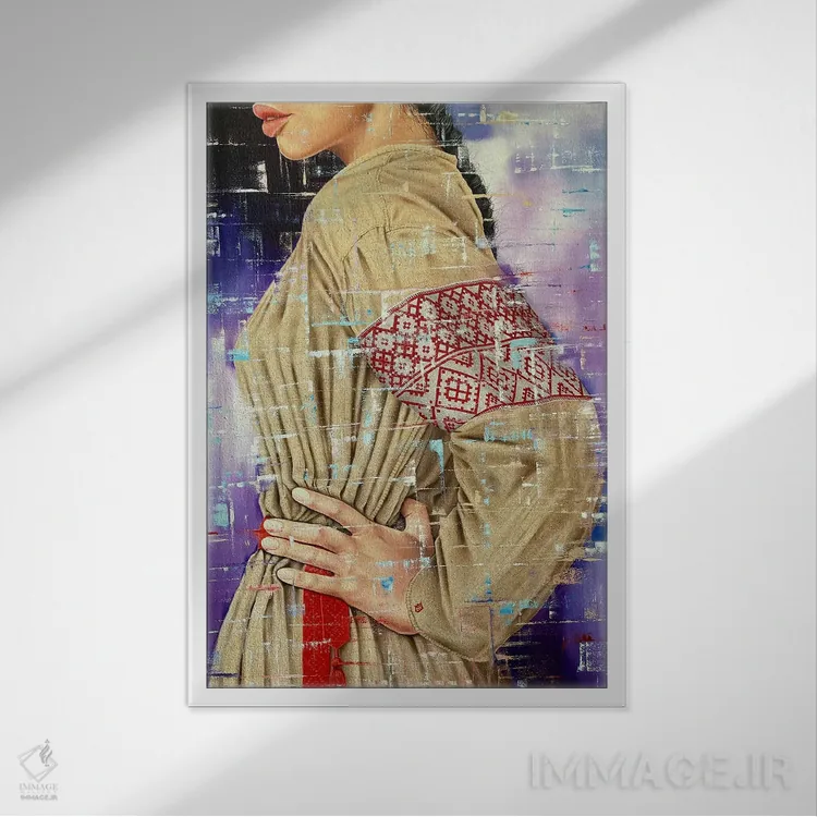 تابلو دکوراتیو نووا اثر کرستنی - نمای قابدار سفید