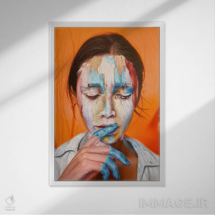 تابلو دکوراتیو جادوگری اثر کرستنی - نمای قابدار سفید