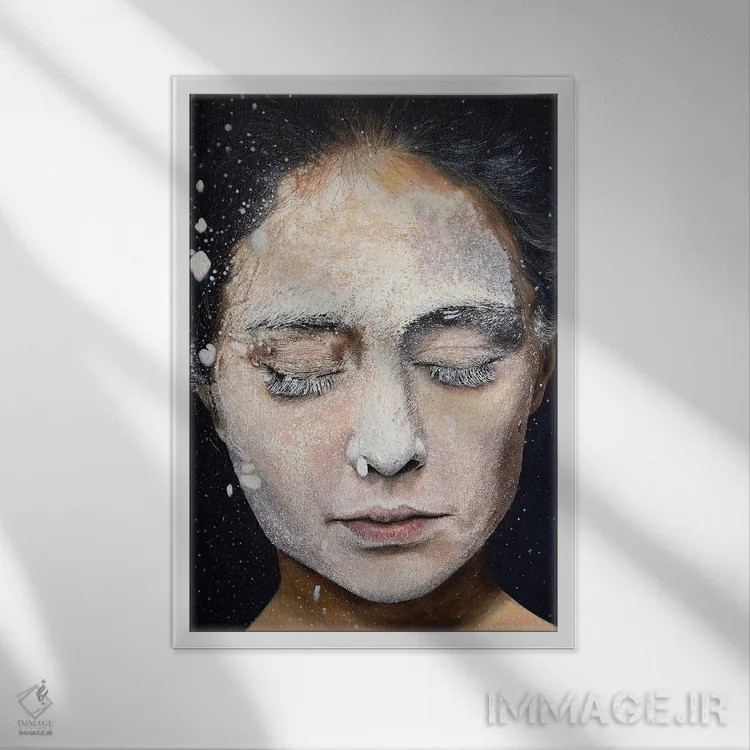 تابلو دکوراتیو آرد شماره ۲ اثر کرستنی - نمای قابدار سفید