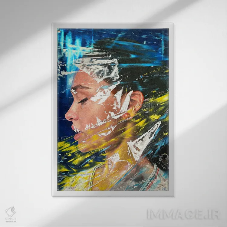 تابلو دکوراتیو امید اثر کرستنی - نمای قابدار سفید