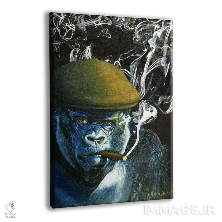 تابلو دکوراتیو سیلوربک سیگار می کشد اثر کاترین الکسه - نمای پرسپکتیو محصول