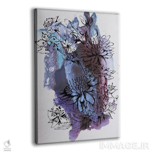 تابلو انتزاعی گل ها اثر کاترینا بورتسووا - نمای پرسپکتیو محصول