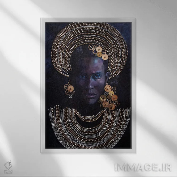 تابلو دکوراتیو اسرار اثر کاترینا بورتسووا - نمای قابدار سفید