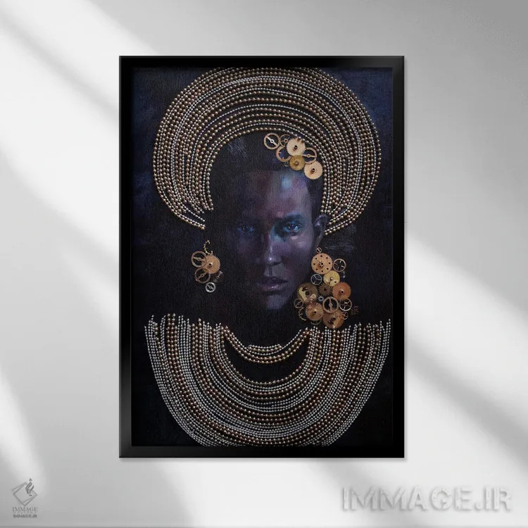 تابلو دکوراتیو اسرار اثر کاترینا بورتسووا - نمای قابدار مشکی