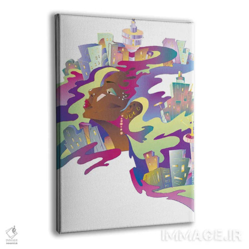 تابلو دکوراتیو شهر رویا اثر کاترینا بورتسووا - نمای پرسپکتیو محصول