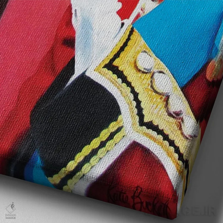 تابلو دکوراتیو سخنرانی بی بی سی اثر کاترین الکسه - نمای نزدیک بافت بوم