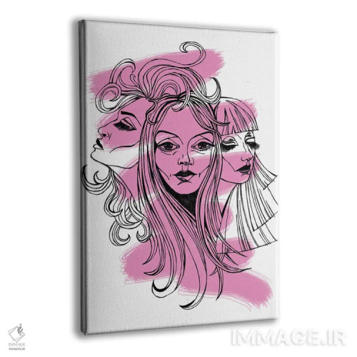 تابلو دکوراتیو چهره ها اثر کاترینا بورتسووا - نمای پرسپکتیو محصول