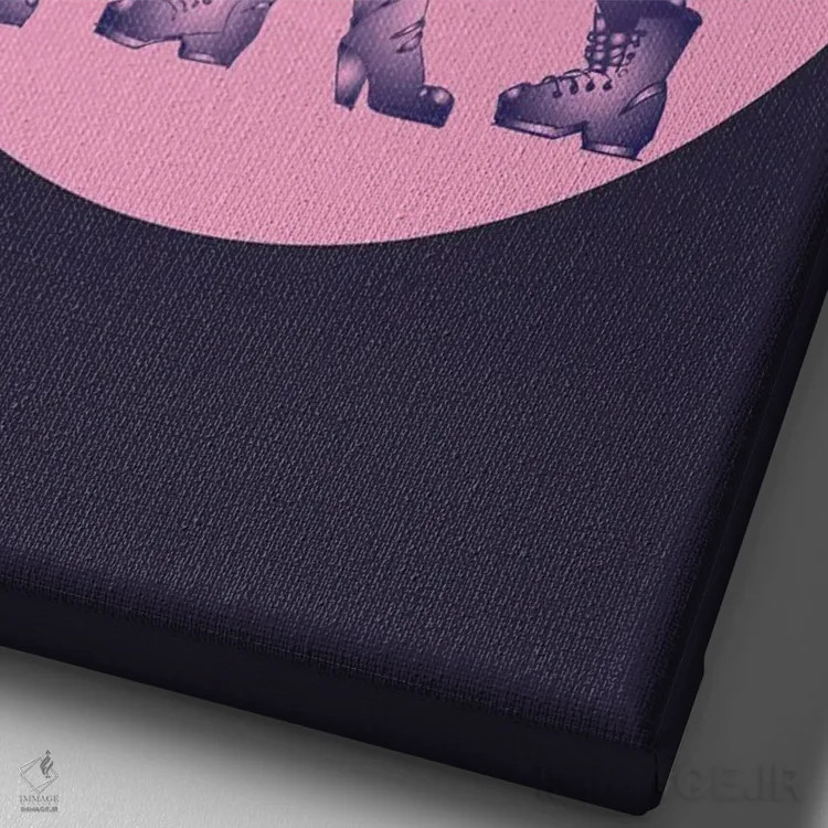 تابلو دکوراتیو دو نفر یکی شده اثر کاترینا بورتسووا - نمای نزدیک بافت بوم