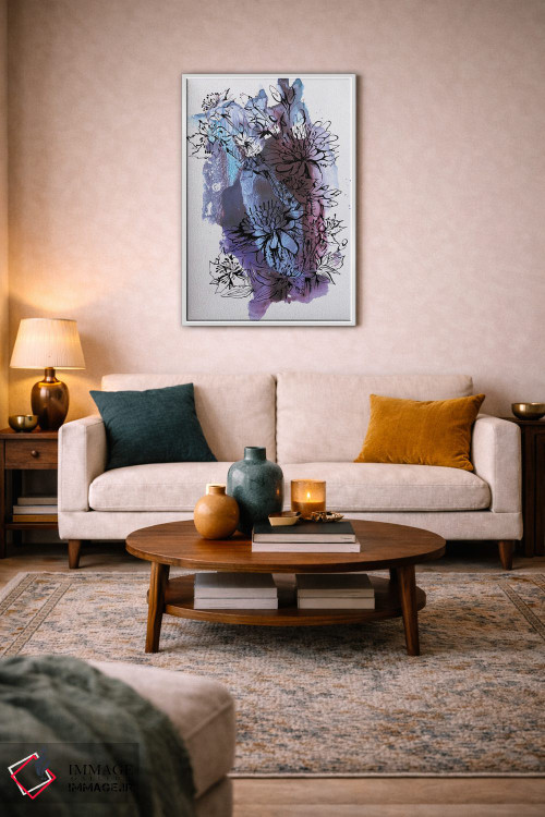 تابلو انتزاعی گل ها اثر کاترینا بورتسووا - D1W