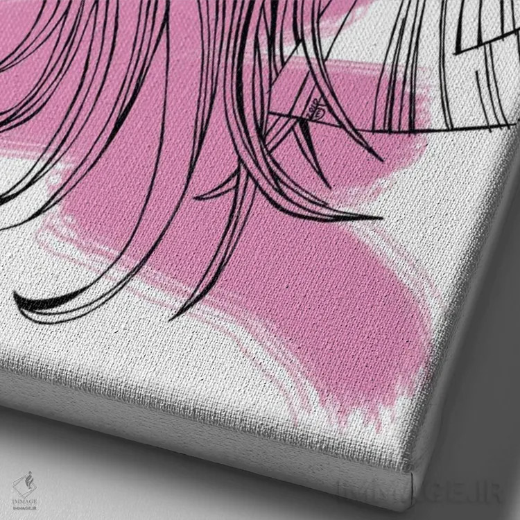 تابلو دکوراتیو چهره ها اثر کاترینا بورتسووا - نمای نزدیک بافت بوم