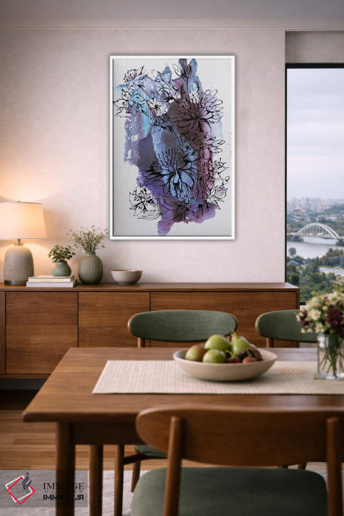 تابلو انتزاعی گل ها اثر کاترینا بورتسووا - D6W