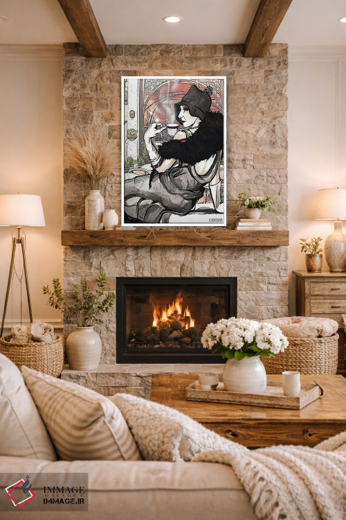 تابلو دکوراتیو فنجان قهوه اثر کاترینا بورتسووا - D1W