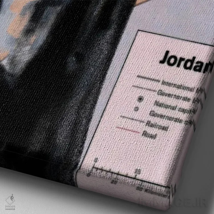 تابلو دکوراتیو جردن ۲ اثر کاترینا بورتسووا - نمای نزدیک بافت بوم