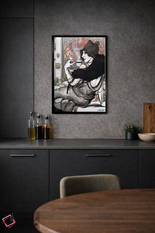 تابلو دکوراتیو فنجان قهوه اثر کاترینا بورتسووا - D3B