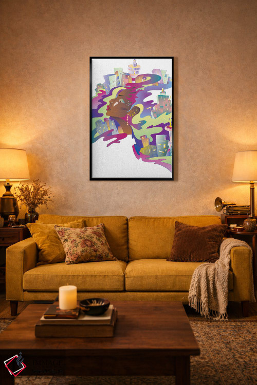 تابلو دکوراتیو شهر رویا اثر کاترینا بورتسووا - D5B