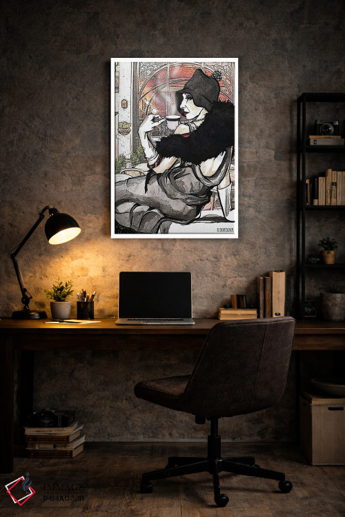 تابلو دکوراتیو فنجان قهوه اثر کاترینا بورتسووا - D5W