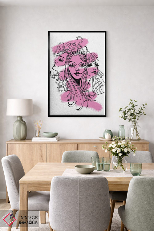 تابلو دکوراتیو چهره ها اثر کاترینا بورتسووا - D6B