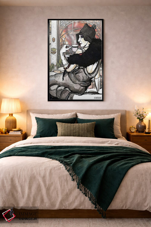 تابلو دکوراتیو فنجان قهوه اثر کاترینا بورتسووا - D4B