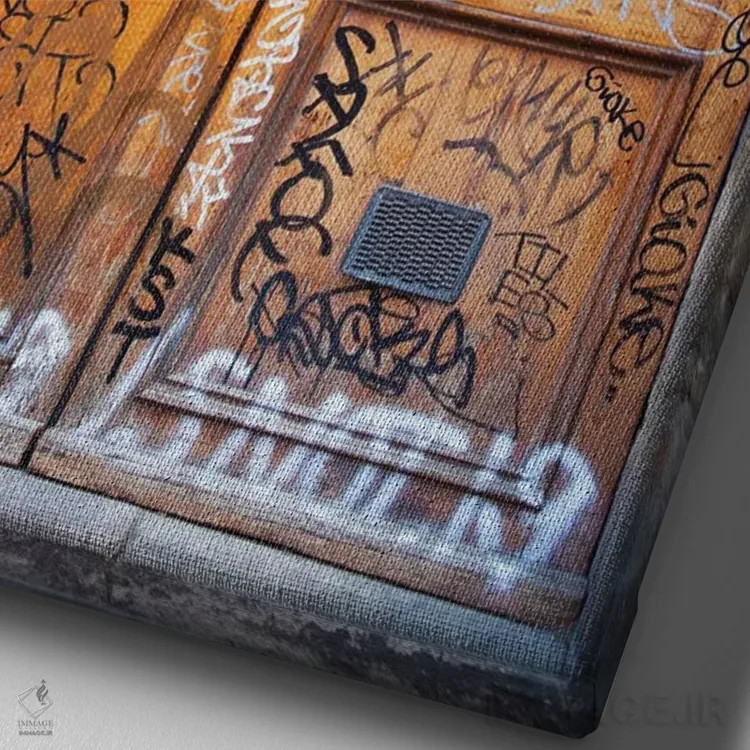 تابلو دکوراتیو درهایی به هیچ کجا اثر کاترینا بورتسووا - نمای نزدیک بافت بوم