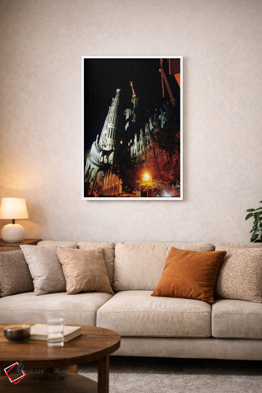 تابلو دکوراتیو بارسلون در شب اثر کاترینا بورتسووا - D3W