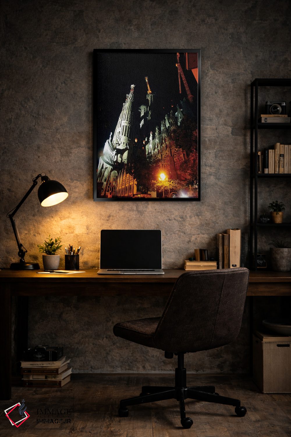 تابلو دکوراتیو بارسلون در شب اثر کاترینا بورتسووا - D6B