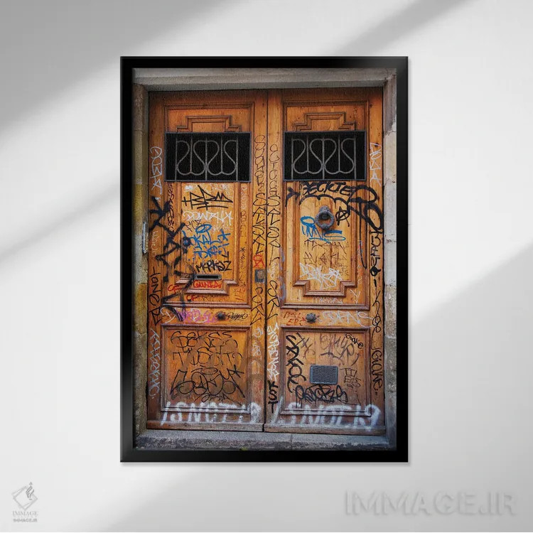 تابلو دکوراتیو درهایی به هیچ کجا اثر کاترینا بورتسووا - نمای قابدار مشکی