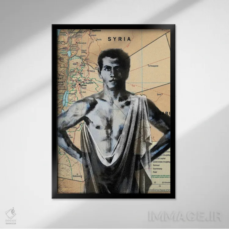 تابلو دکوراتیو جردن ۴ اثر کاترینا بورتسووا - نمای قابدار مشکی