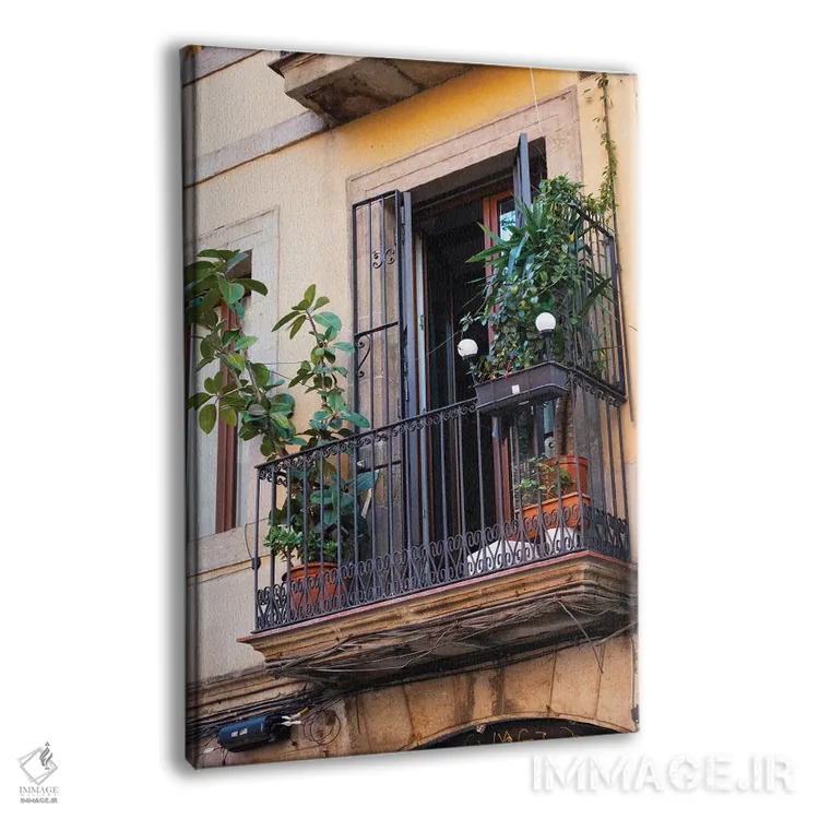 تابلو دکوراتیو بالکن بارسلون اثر کاترینا بورتسووا - نمای پرسپکتیو محصول