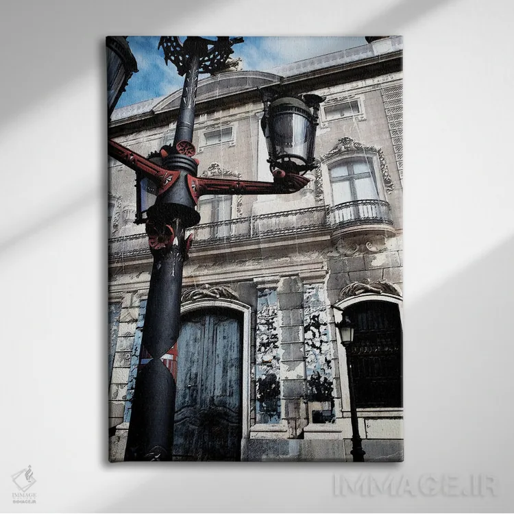 تابلو دکوراتیو درهای رتروی بارسلون اثر کاترینا بورتسووا - نمای روبهرو روی دیوار