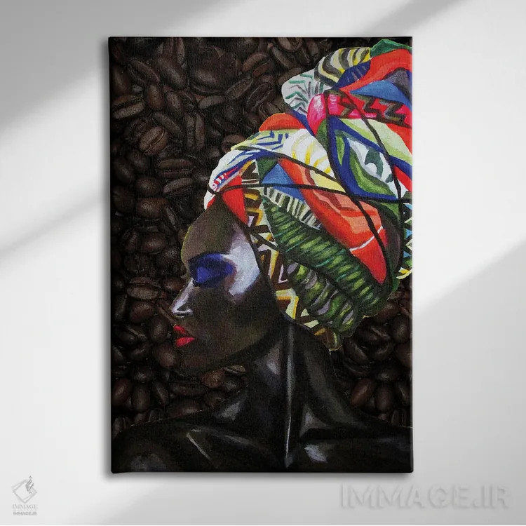 تابلو دکوراتیو ملکه قهوه اثر کاترینا بورتسووا - نمای روبهرو روی دیوار