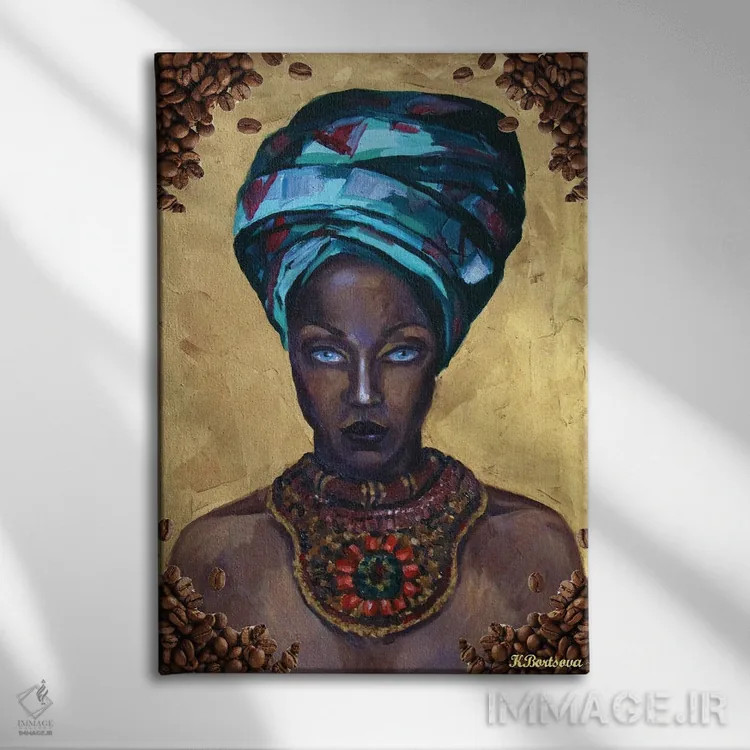 تابلو دکوراتیو عطر قهوه اثر کاترینا بورتسووا - نمای روبهرو روی دیوار