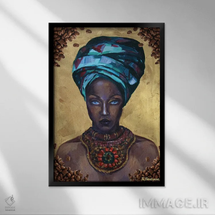 تابلو دکوراتیو عطر قهوه اثر کاترینا بورتسووا - نمای قابدار مشکی