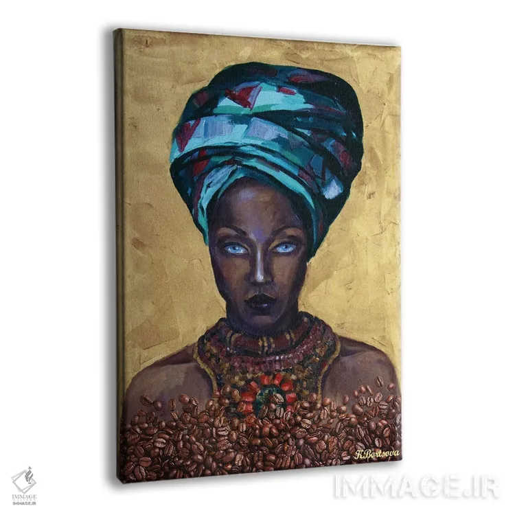 تابلو دکوراتیو ملکه قهوه اثر کاترینا بورتسووا - نمای پرسپکتیو محصول